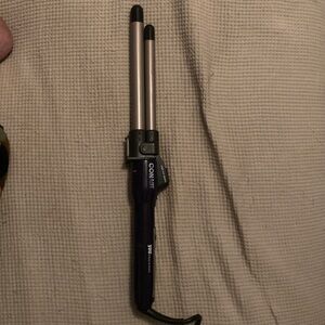 Conair Dual Barrel Curling Iron - Black and Silver